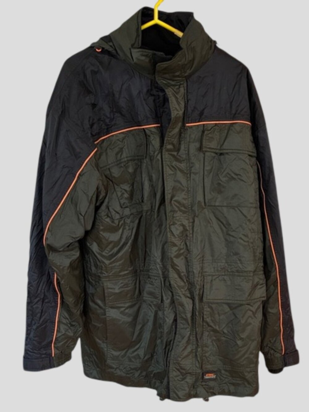 Stihl Timbersports Men's Olive Green/Black Insulated 2 In 1 Hooded Jacket XXL